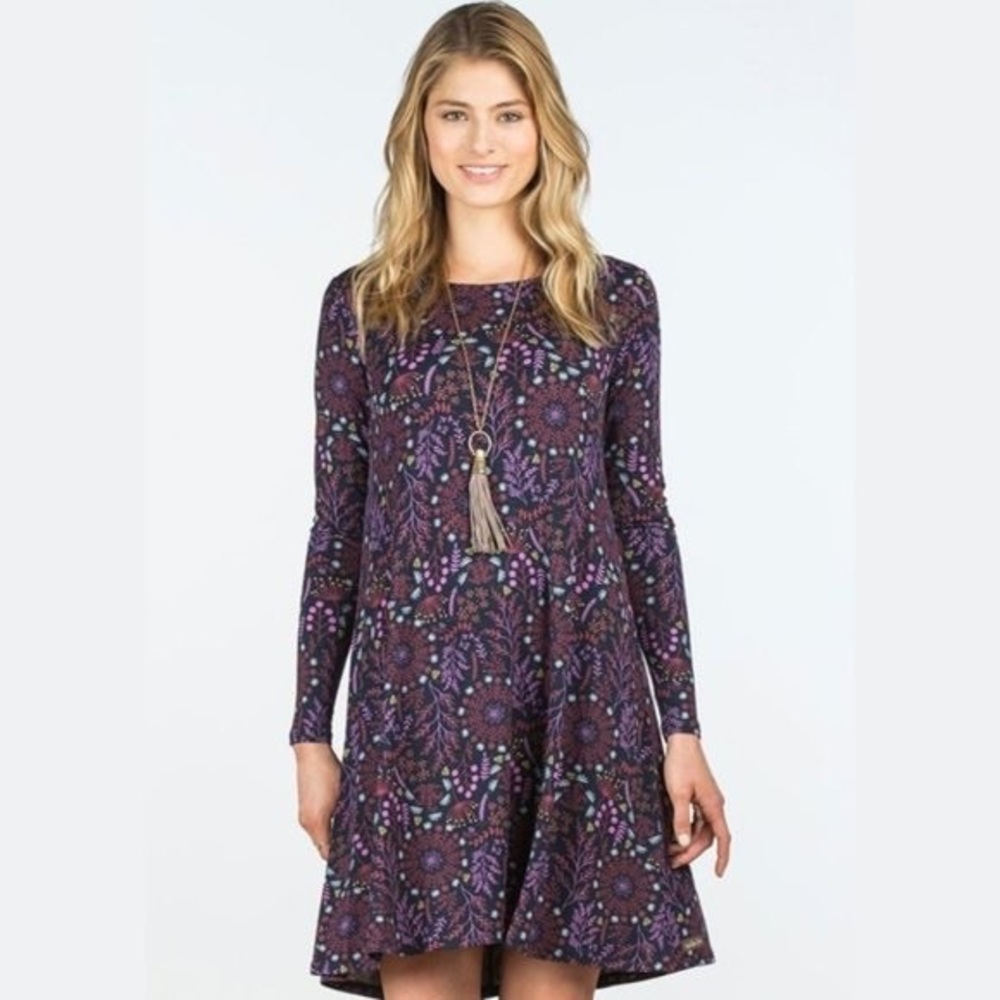 MATILDA JANE Navy Blue/Pink/Blue New Resolution Swing Style Dress, Size XL, GUC. - Picture 7 of 10